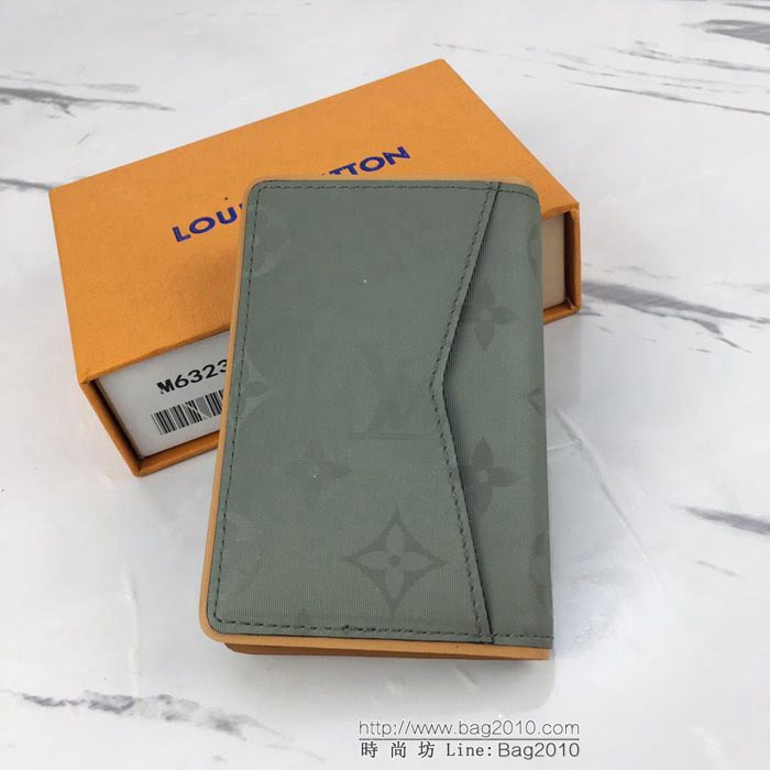 路易威登LV 頂級原單 2018-19秋冬男士時裝秀新款 Monogram Titanium灰色帆布 口袋錢夾 M63233  YDH2358